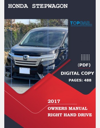 honda stepwagon 2017 owners manual in english